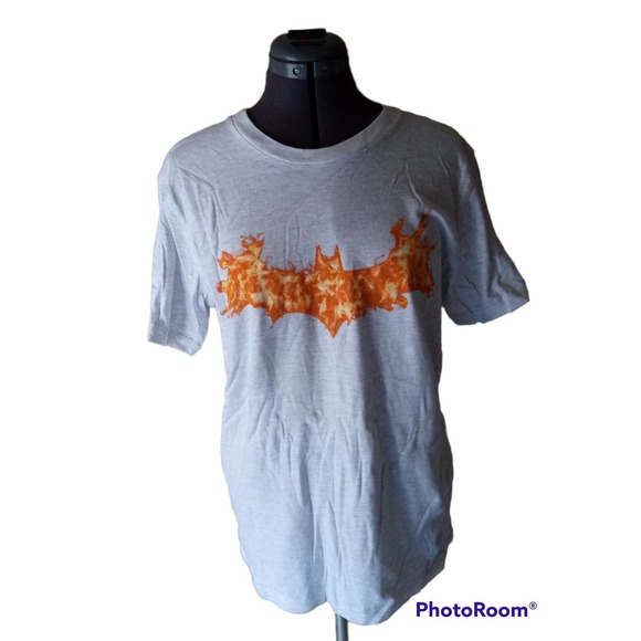 Canvas brand grey flaming bat graphic tee, Med. - Picture 1 of 5